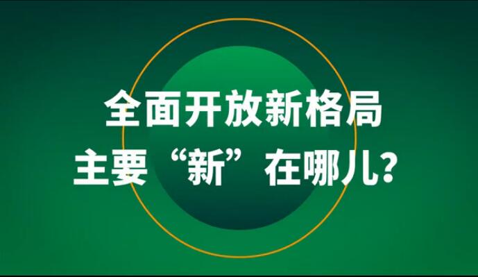 全面開放新格局主要“新”在哪兒？