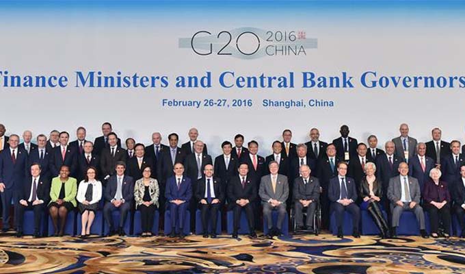 G20財長和央行行長會議與會代表合影